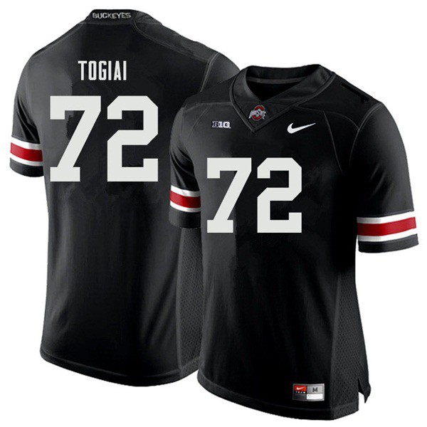 Ohio State Buckeyes #72 Tommy Togiai Men Official Jersey Black OSU18800